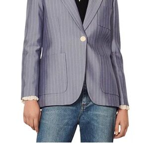 Sandro Huguita Pinstripe Blazer
